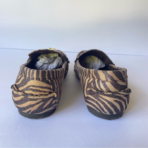 Michael Kors Zoey Zebra Print Loafers Kids Size 2 - Picture 6 of 14